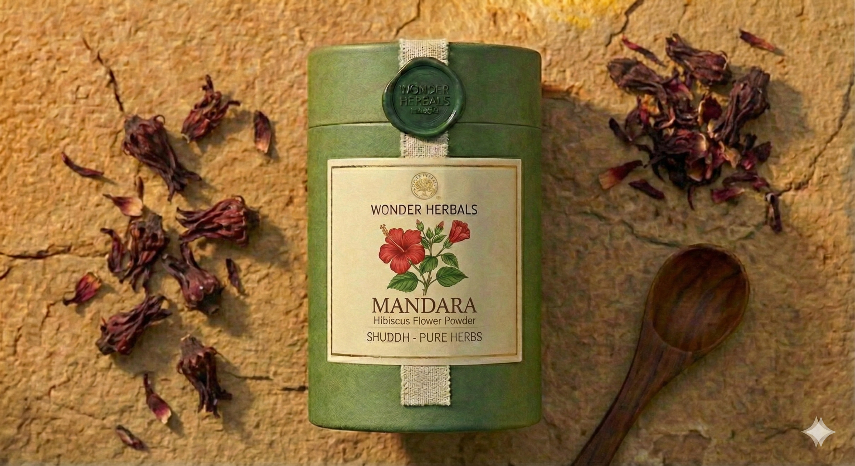 Hibiscus | Mandara Pure Stone-Crushed Powder- 100g