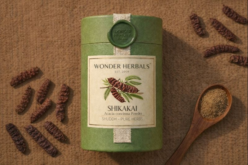 Shikakai Powder Pure Stone-Crushed | Forest Sourced Hair Cleanser - 100g