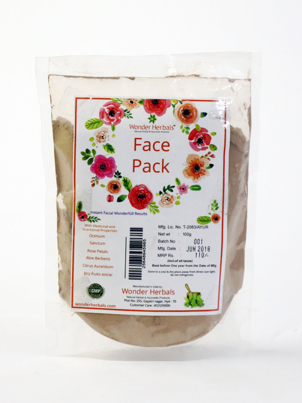 Wonder face pack - Wonder Herbals India