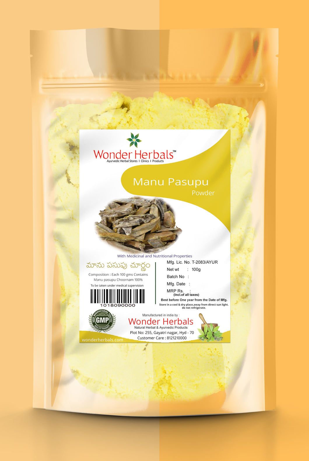 Manu Pasupu Powder - Wonder Herbals India