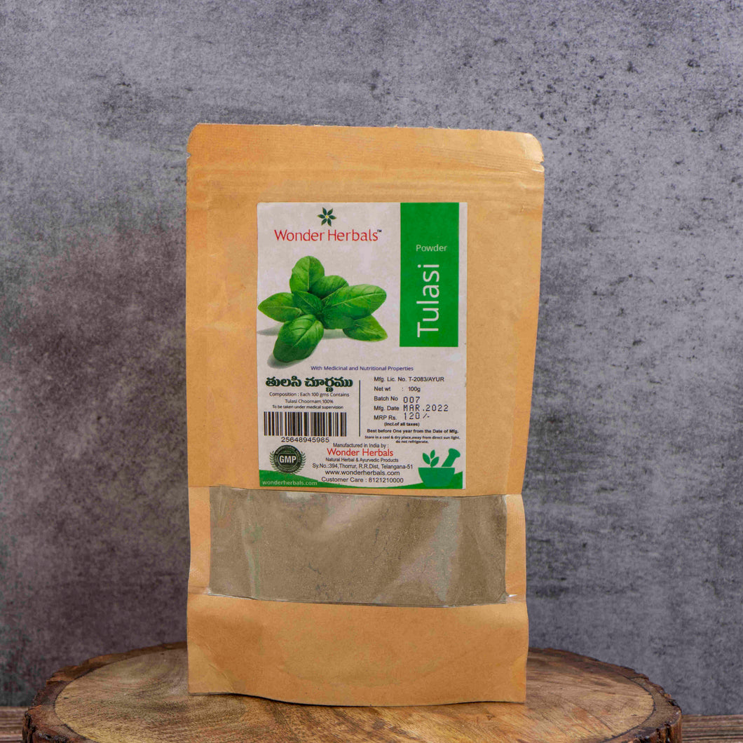 Tulasi (Holy Basil) Powder - Wonder Herbals India